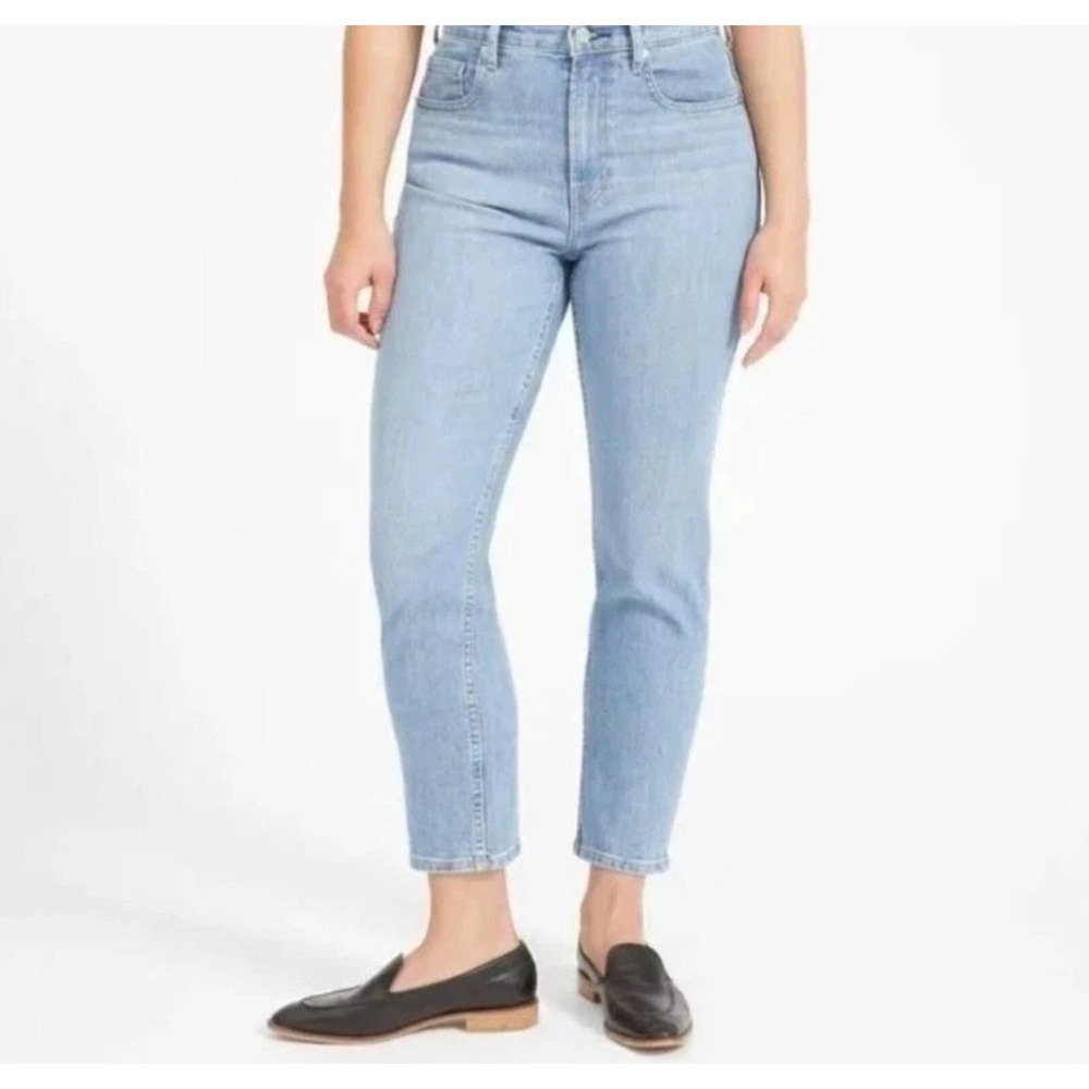 Everlane The 90s Cheeky Jean Organic Cotton Light Blue Denim 27 R Button Fly